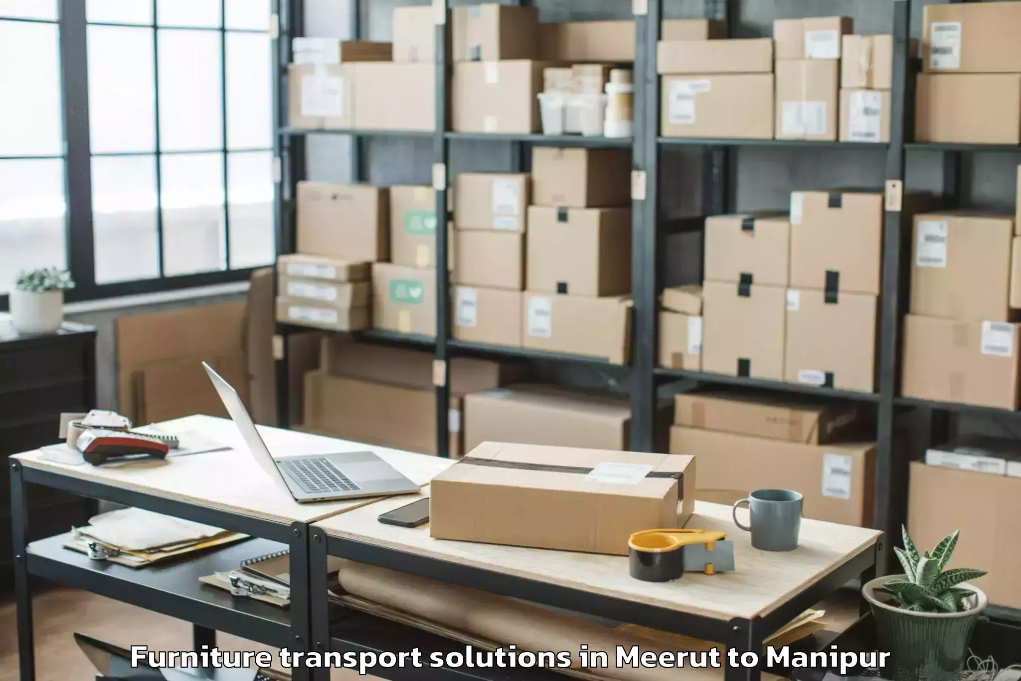 Reliable Meerut to Thanlon Furniture Transport Solutions